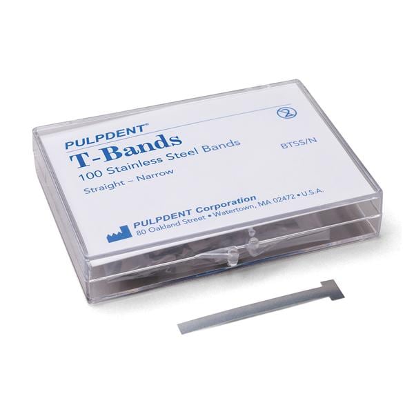 T-Bands Straight Narrow 0.002 in 100/Bx