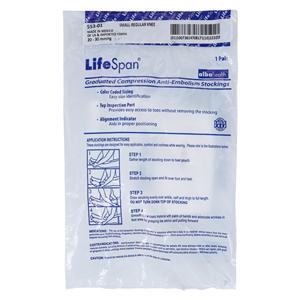 Lifespan Anti-Embolism Stocking Knee High Small Unisex 14-16" White, 12 PK/CA