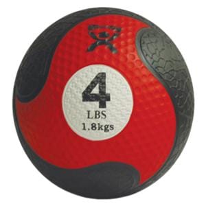 CanDo Medicine Ball Rubber 8" Red Firm 4lb