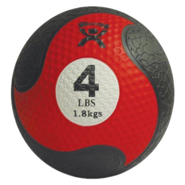 CanDo Medicine Ball Rubber 8" Red Firm 4lb