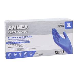 Vinyl Exam Gloves X-Large Blue Non-Sterile