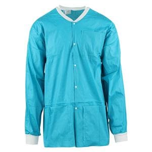 MedFlex Premium Lab Jacket Cotton Like Fabric Medium Teal 10/Pk, 5 PK/CA