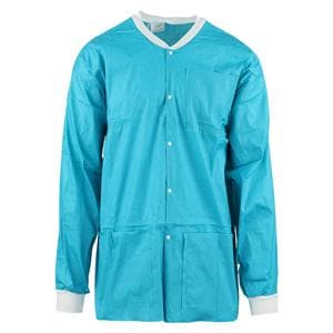 MedFlex Premium Lab Jacket Cotton Like Fabric X-Large Teal 10/Pk
