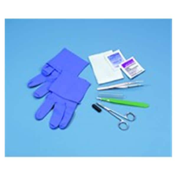 Debridement Tray Nitrile Gloves/Iris Scissors/Scalpel #15, 50 EA/CA