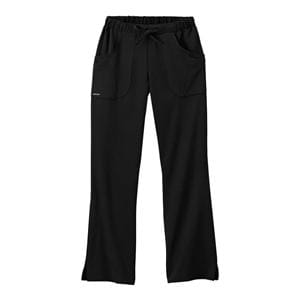 Jockey Scrub Pant Poly/Ryn/Spndx 4 Pockets Small Black Womens Ea