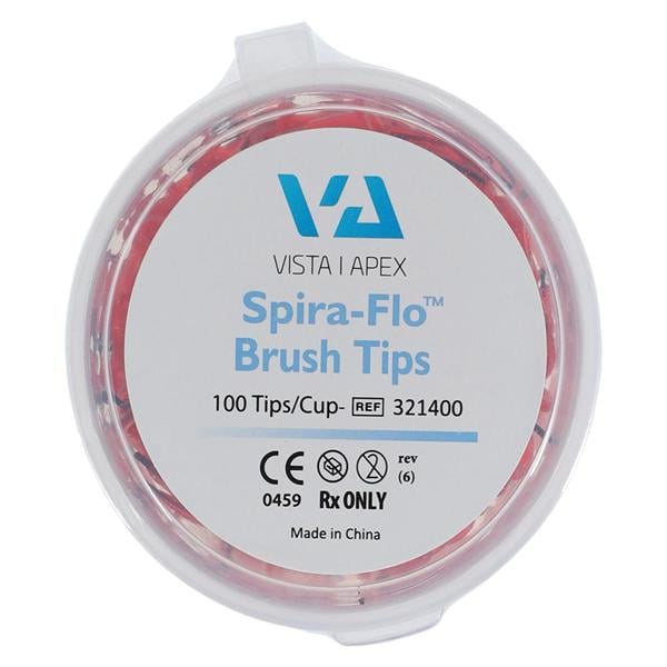 Spira-Flo Brush Tips Red 500/Pk