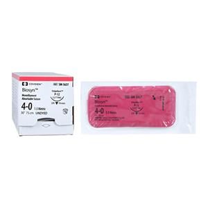 Biosyn Suture 4-0 30" Polyglecaprone Monofilament P-12 Undyed 12/Ca