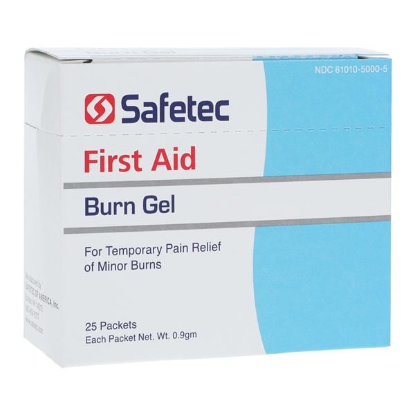 Safetec Burn Relief Gel 0.9gm 25/Bx, 36 BX/CA