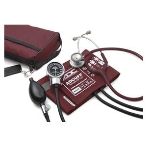 Pro's Combo III Clinician Scope Aneroid Kit Reusable Adult Burgundy 2-Tube Ea