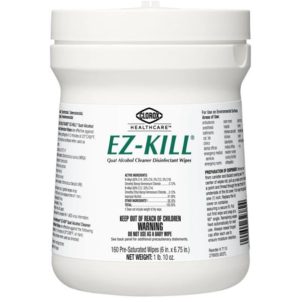 Clorox EZ-Kill Surface Wipe Disinfectant Tub 160/Ea