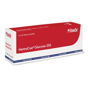 HemoCue Glucose 201 Microcuvette CLIA Waived 100/Bx