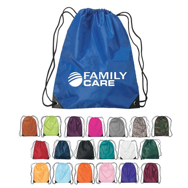 Sports Pack Bag Drawstring Small 14 in x 18 in Soft Plastic Ea