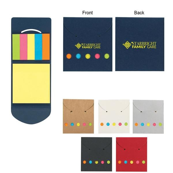Sticky Notes and Flags Pocket Case 3.75 in x 3.75 in Ea