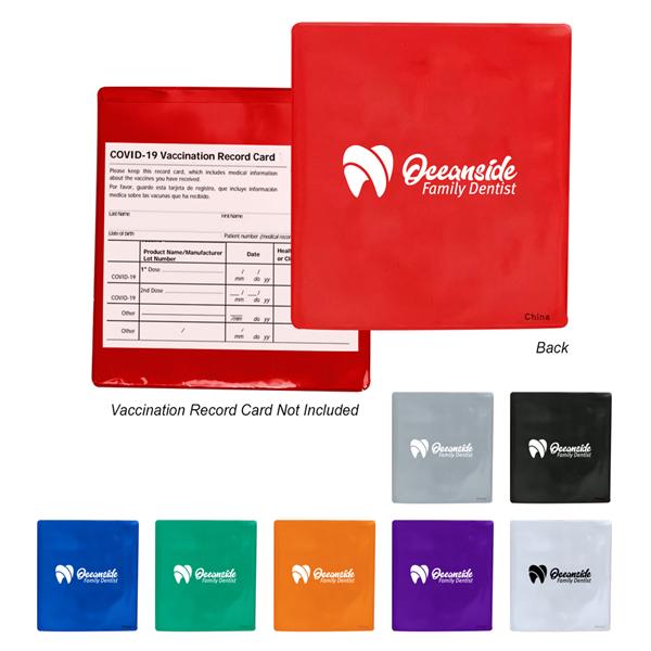 1 Color Imprint Vaccination Card Holder PVC Ea