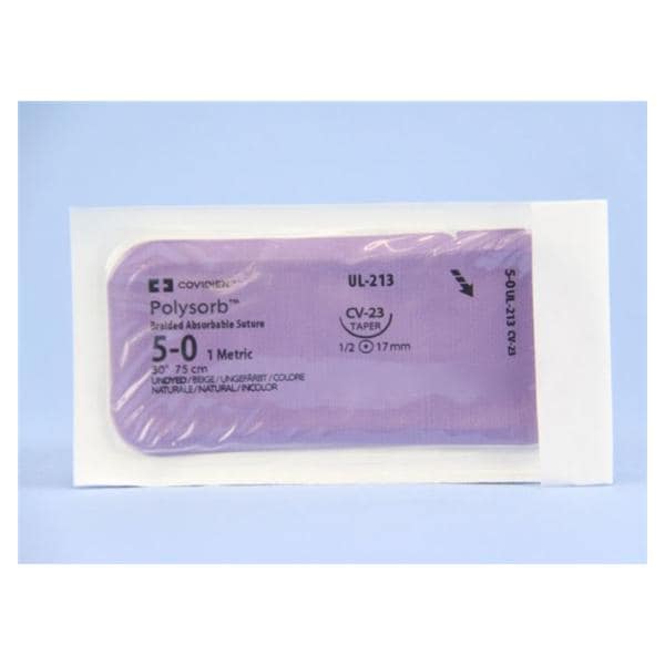 Polysorb Suture 5-0 30" Polyester Braid CV-23 Undyed 36/Ca