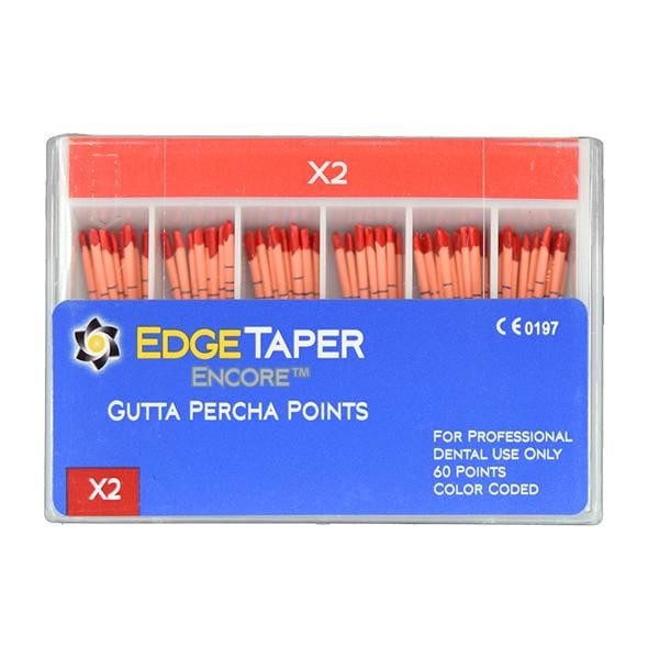 EdgeTaper Encore Gutta Percha Points X2 Red 60/Pkg