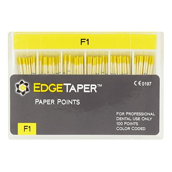 EdgeTaper Paper Points F1 Yellow 100/Pk