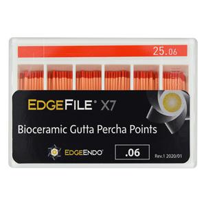 EdgeFile X7 Gutta Percha Points Size #25 Red 60/Pk