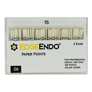 EdgeEndo Paper Points Size #15 .06 White 60/Pk