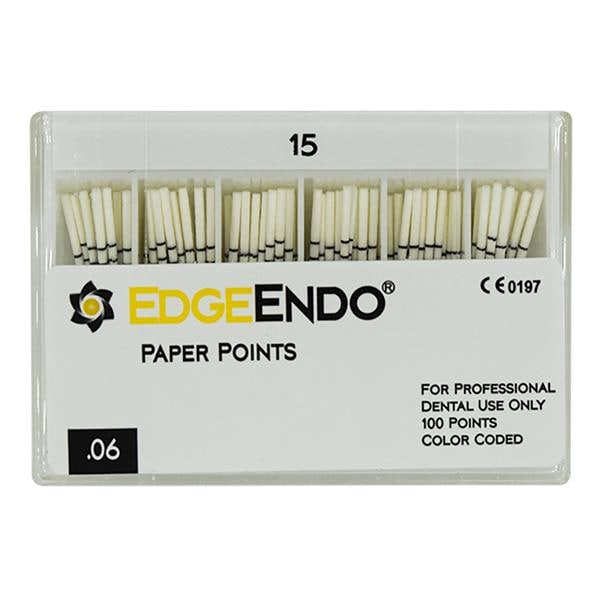 EdgeEndo Paper Points Size #15 .06 White 60/Pk