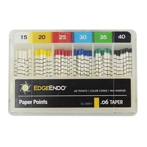 EdgeEndo Paper Points Size #15-40 .06 Assorted 60/Pk