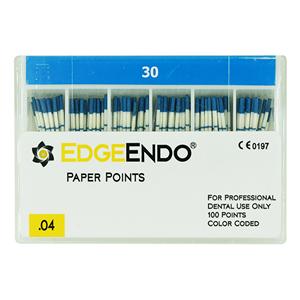 EdgeEndo Paper Points Size #30 .04 Blue 100/Pk