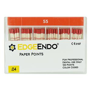 EdgeEndo Paper Points Size #55 .04 Red 100/Pk