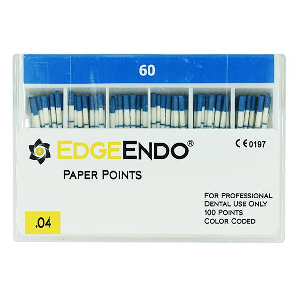 EdgeEndo Paper Points Size #60 .04 Blue 100/Pk