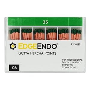 EdgeEndo Gutta Percha Points Size #35 Green 60/Pk