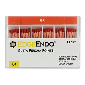 EdgeEndo Gutta Percha Points Size #55 Yellow 60/Pk