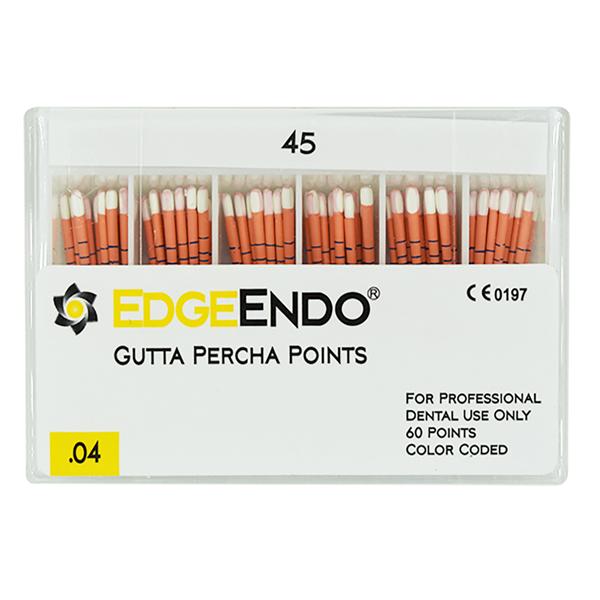 EdgeEndo Gutta Percha Points Size #45 White 60/Pk