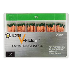 EdgeV-File HT Gutta Percha Points Size #35 Green 60/Pk