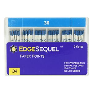 EdgeSequel Sapphire Absorbent Points Size #30 .04 Blue 100/Pk