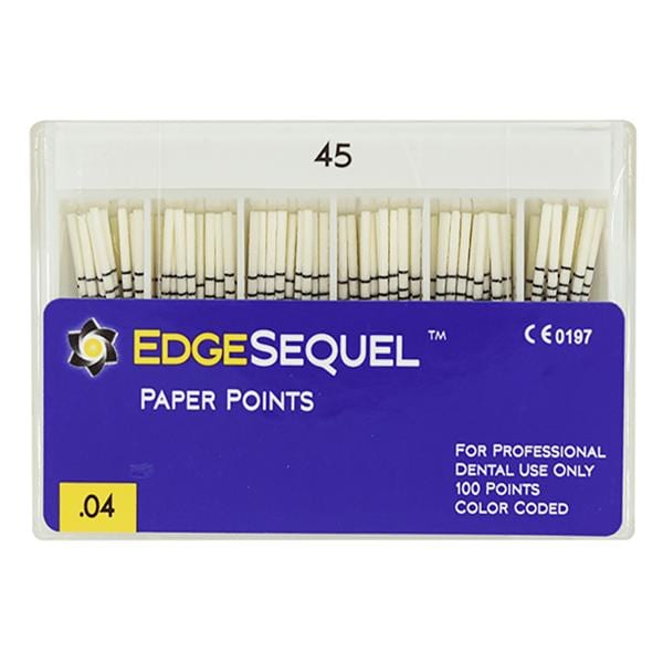 EdgeSequel Sapphire Absorbent Points Size #45 .04 White 60/Pk