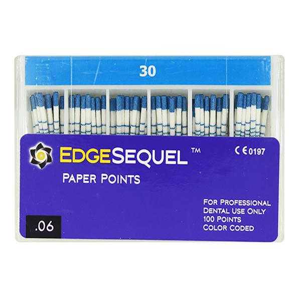 EdgeSequel Sapphire Absorbent Points Size #30 .06 Blue 100/Pk