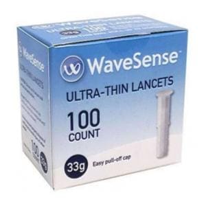 WaveSense Incision Device Lancet 33gx0.2mm Conventional White Ultra Thin 100/Bx, 20 BX/CA