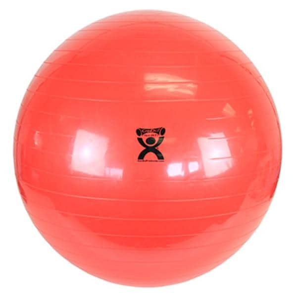 CanDo Exercise Ball Ribbed Plastic 30" Red