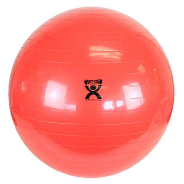 CanDo Exercise Ball Ribbed Plastic 38" Red