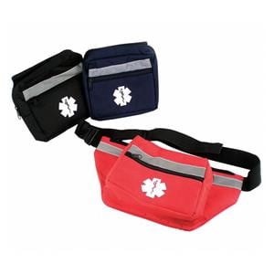 Fanny Pack Medical 14x7x5" Red Zipper Closure Waist Belt Ea