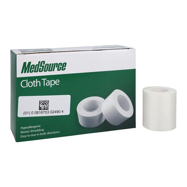 Medical Tape Silk Cloth 2"x10yd White Non-Sterile 6/Bx, 12 BX/CA