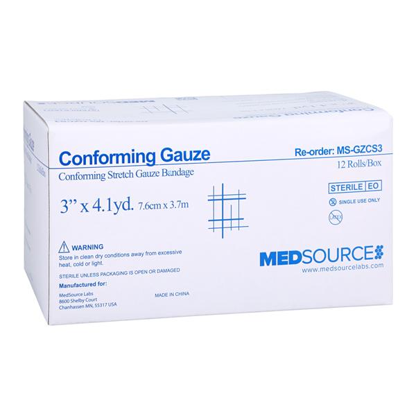Conforming Bandage Polyester 3" Sterile 12/Bx, 8 BX/CA
