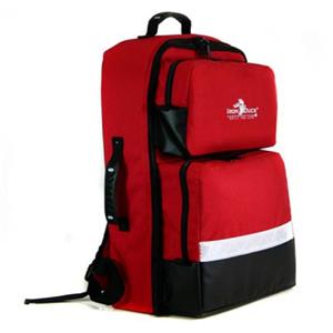 Backpack BLS 14x8x21" Red Zipper Closure Tp & Sd Rbr Mld Hndl/Shldr Strp Ea