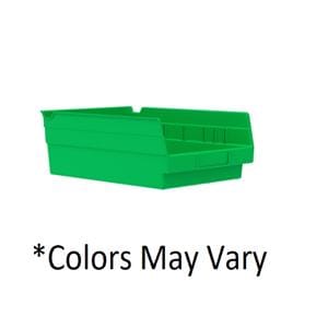 Shelf Bin Green Plastic 11-5/8x8-3/8x4" 12/Bx