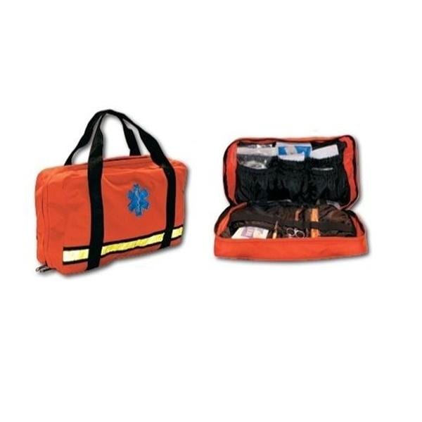 Flat-Pac Emergency Response Bag 16x9.5x5" Orange Zipper Closure 2 Carry Handles