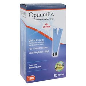 Optium EZ Glucose Test Strip CLIA Waived 100/Bx
