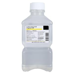 Irrigation Solution Acetic Acid 0.25% 1000mL Plastic Injection Container Ea