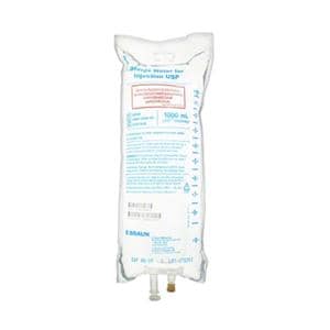 IV Injection Solution Water 1000mL Plastic Injection Container Ea, 12 EA/CA