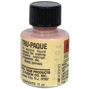 Tru-Paque Denture Resin Acrylic Opaquer Heat Cure Pink Liquid 1/2oz/Bt