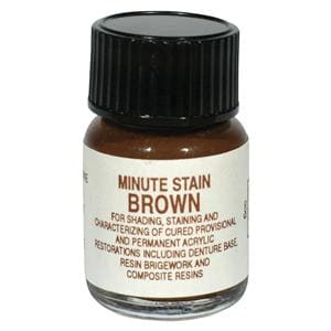 Minute-Stain Denture Accessories Colored Acrylic Brown 1/4oz Bt