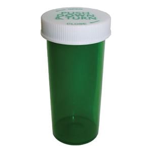 Medicine Vial Plastic 30 Dram Green Reusable Non-Sterile 240/Ca